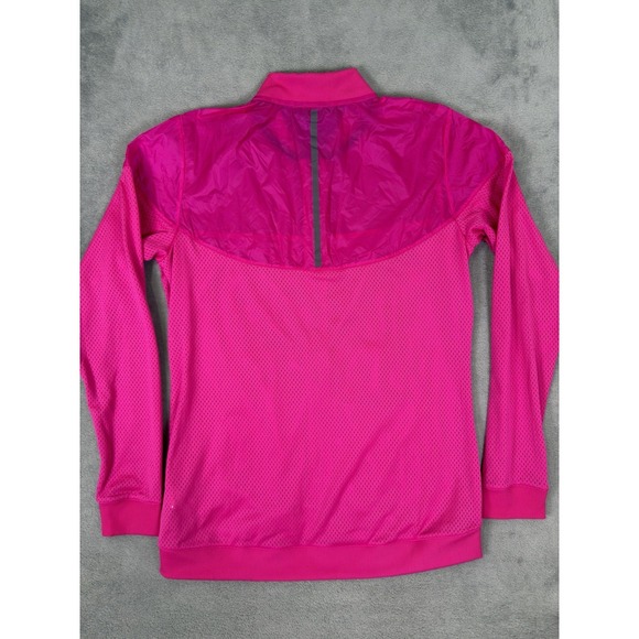 Brooks Jacket Womens Medium Pink Lightweight Dry Layer Windbreaker Run Happy - Picture 2 of 10